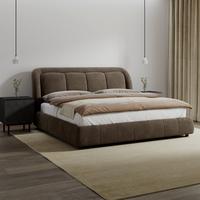 Polsterbett Anton Braun ca. 160x200 cm - Schwarz/Braun, MODERN, Holz/Textil (160/200cm) - Bessagi Home