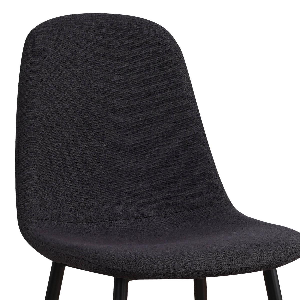 KRZESŁO LOLA - czarny, Basics, metal/tkanina (43/85/54cm) - P & B