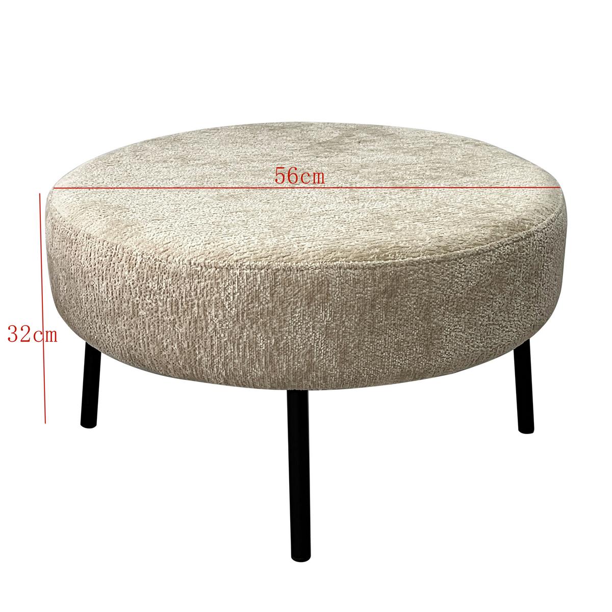 Tabure Clyde - bež/crna, Moderno, drvni materijal/metal (56/32/56cm) - Mömax