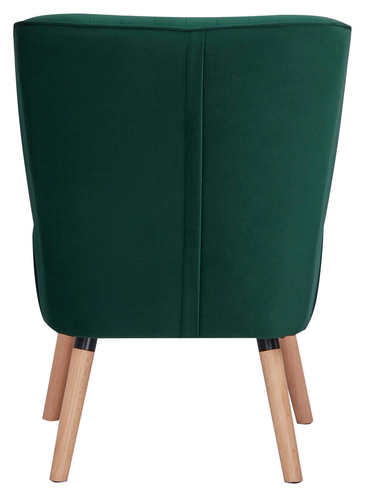 Fotelja Grace - zelena/prirodne boje, Moderno, drvo/tekstil (58/80/64cm) - Mömax