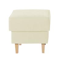 HOCKER LORRIS - Buchefarben/Creme, Design, Holz/Textil (53/45/53cm) - Max Winzer