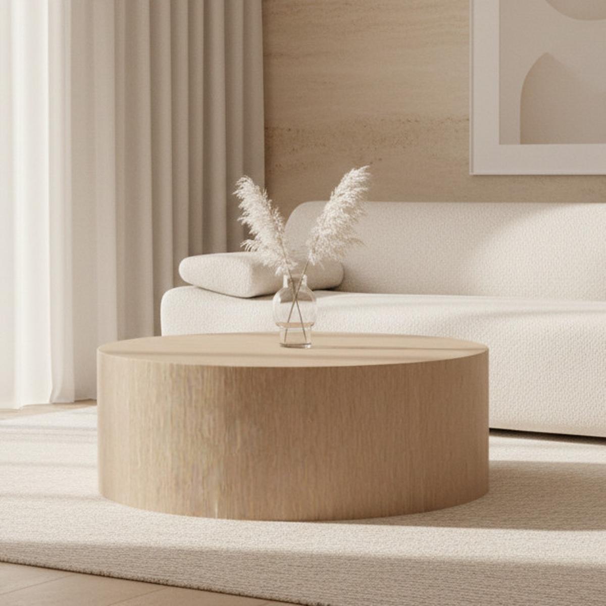 Couchtisch Lucy Eichefarben MDF rund - Eichefarben, MODERN, Holz/Holzwerkstoff (78/31cm) - Bessagi Home