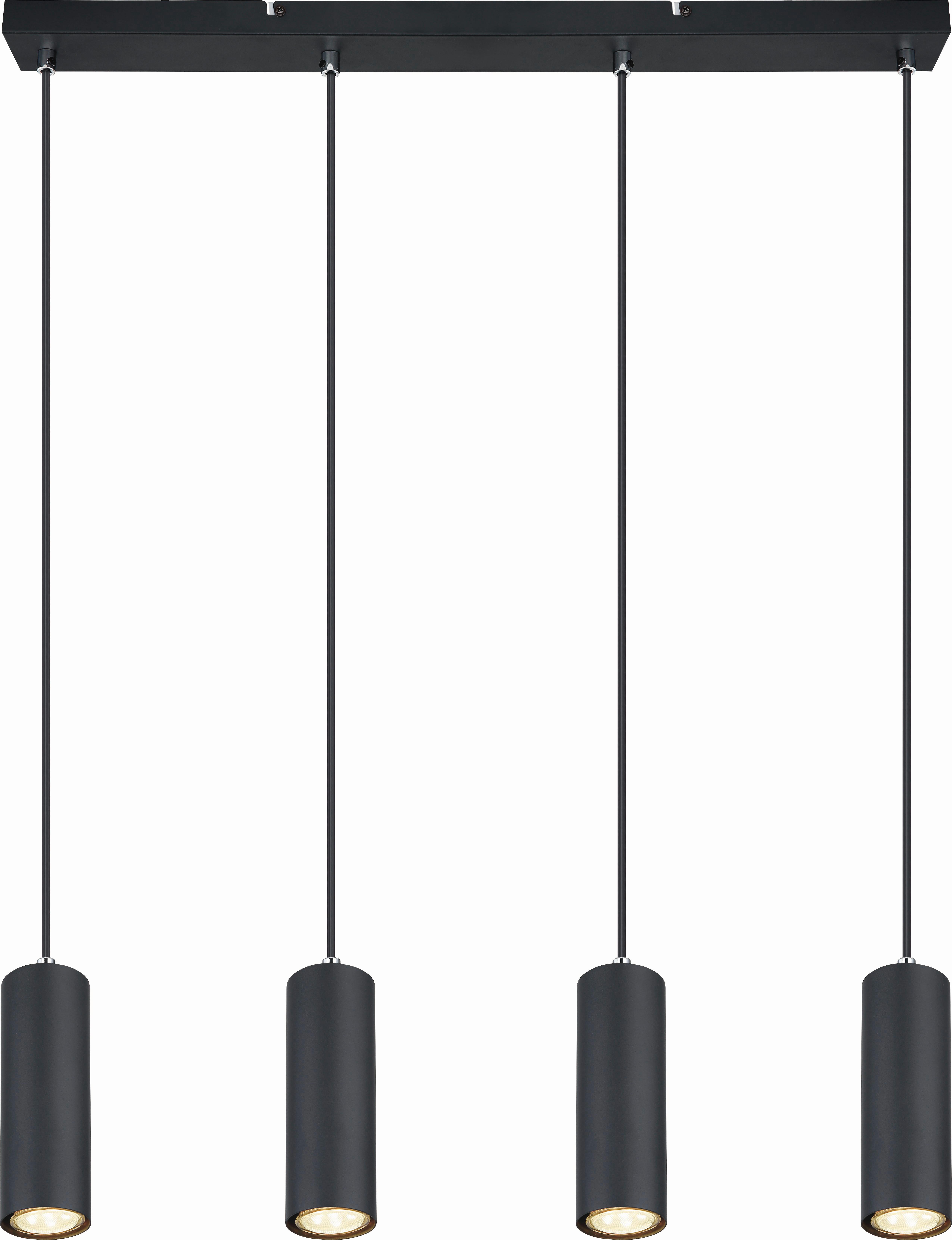 Hängeleuchte Witmo in Schwarz max. 35 Watt - Schwarz, MODERN, Metall (65/6/120cm) - Modern Living