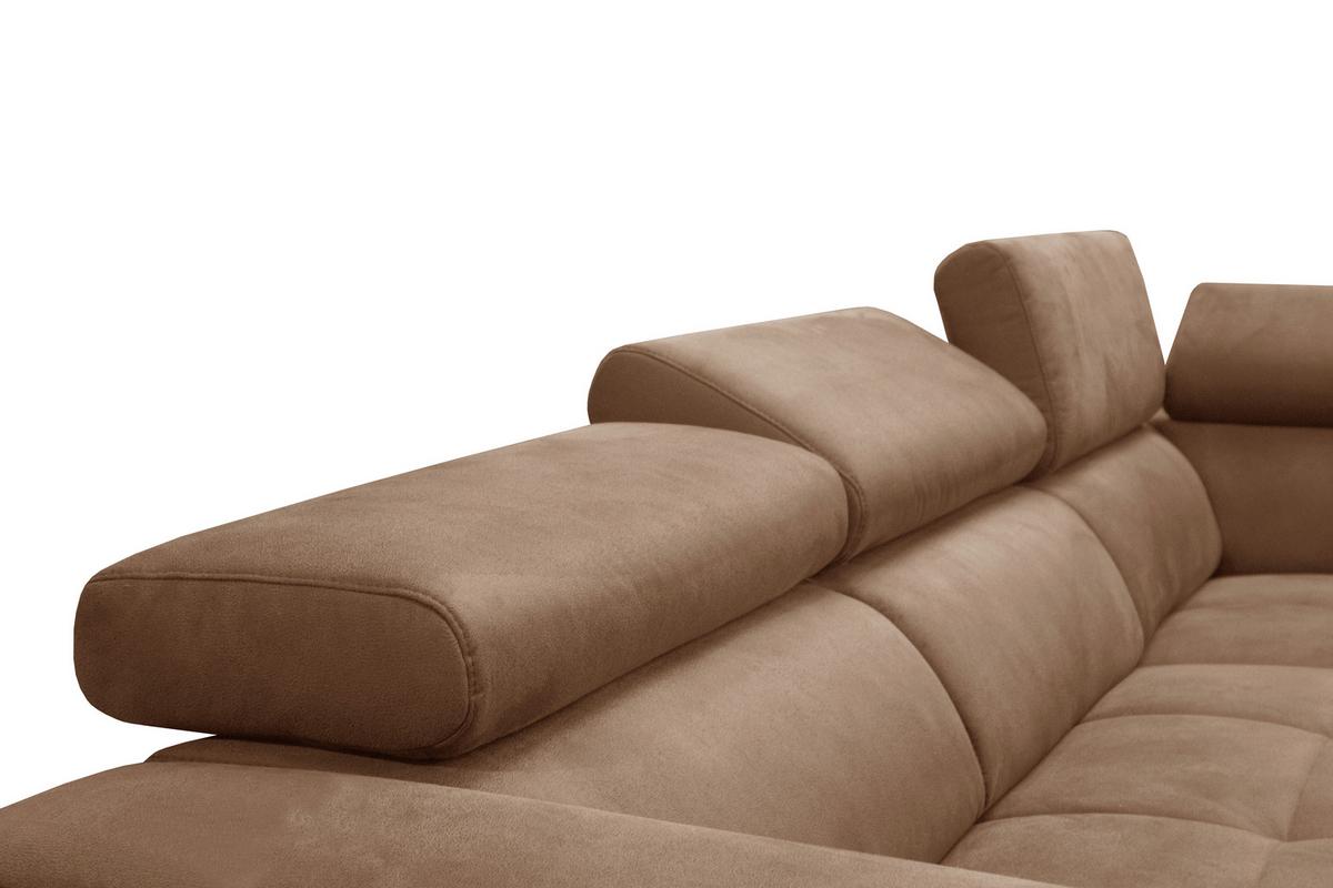 Kutna Garnitura Emma - smeđa/crna, Moderno, tekstil (301/83-102/210cm) - Modern Living