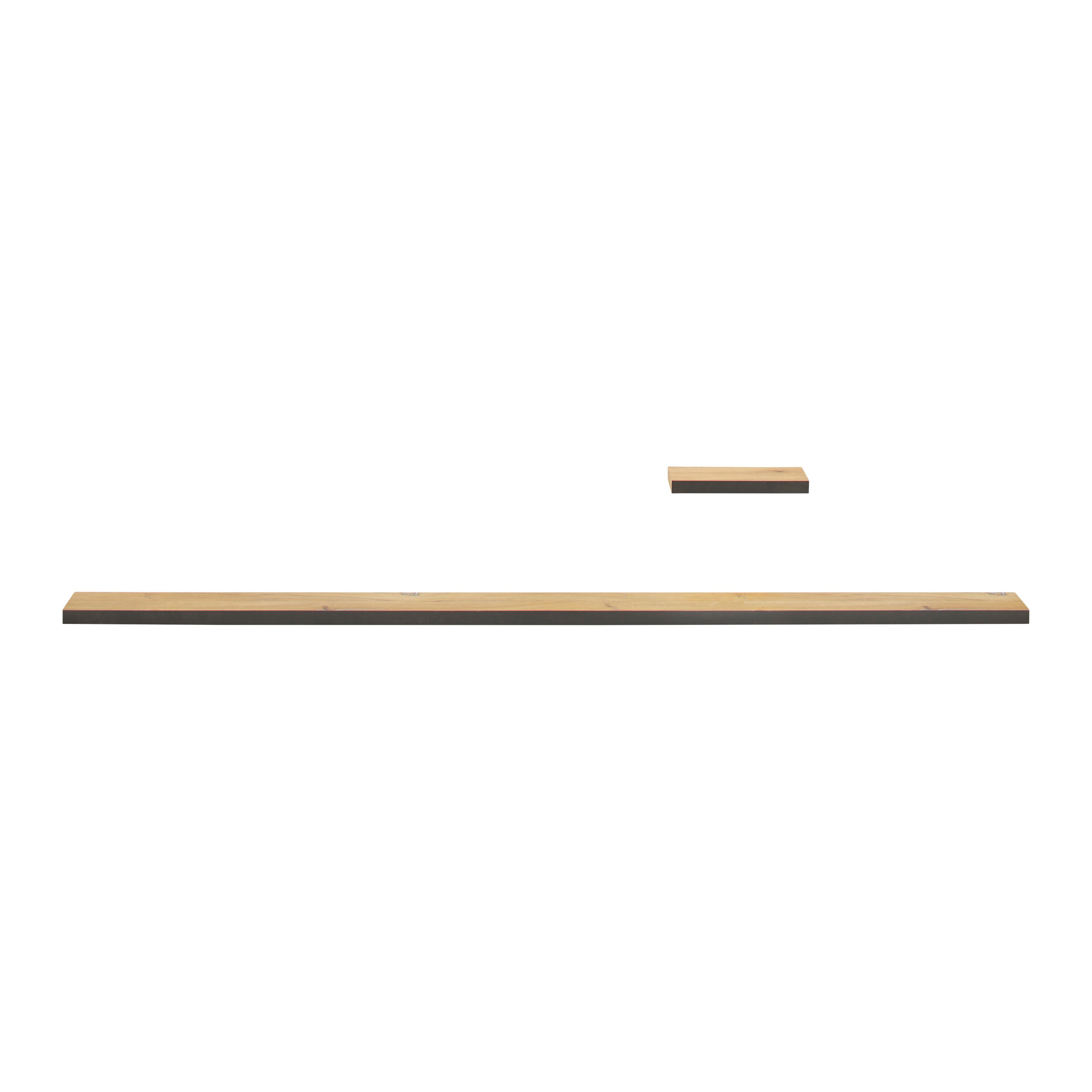 Eckleiste Unit Anthrazit/Weiß/Eichefarben - Eichefarben/Anthrazit, MODERN, Holzwerkstoff - Based