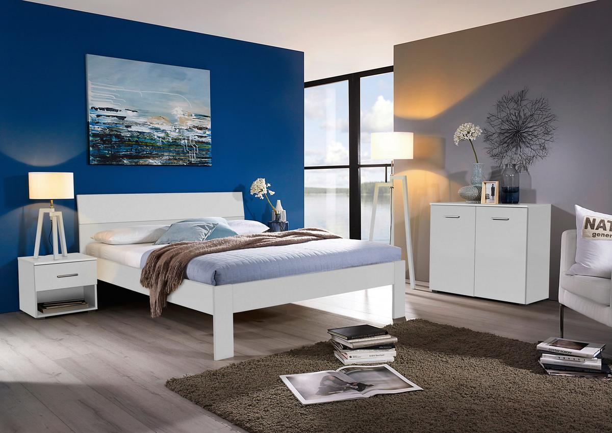 Postelja Flexx, Bela, 90x200 - bela, Basics, leseni material (90/200cm) - Xora