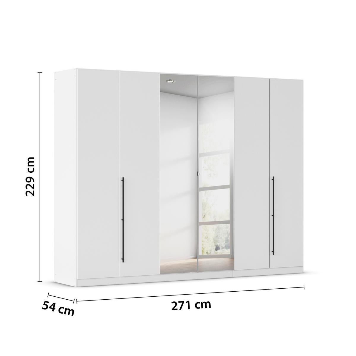 Șifonier Safari - alb, Konventionell, material pe bază de lemn (271/229/54cm)