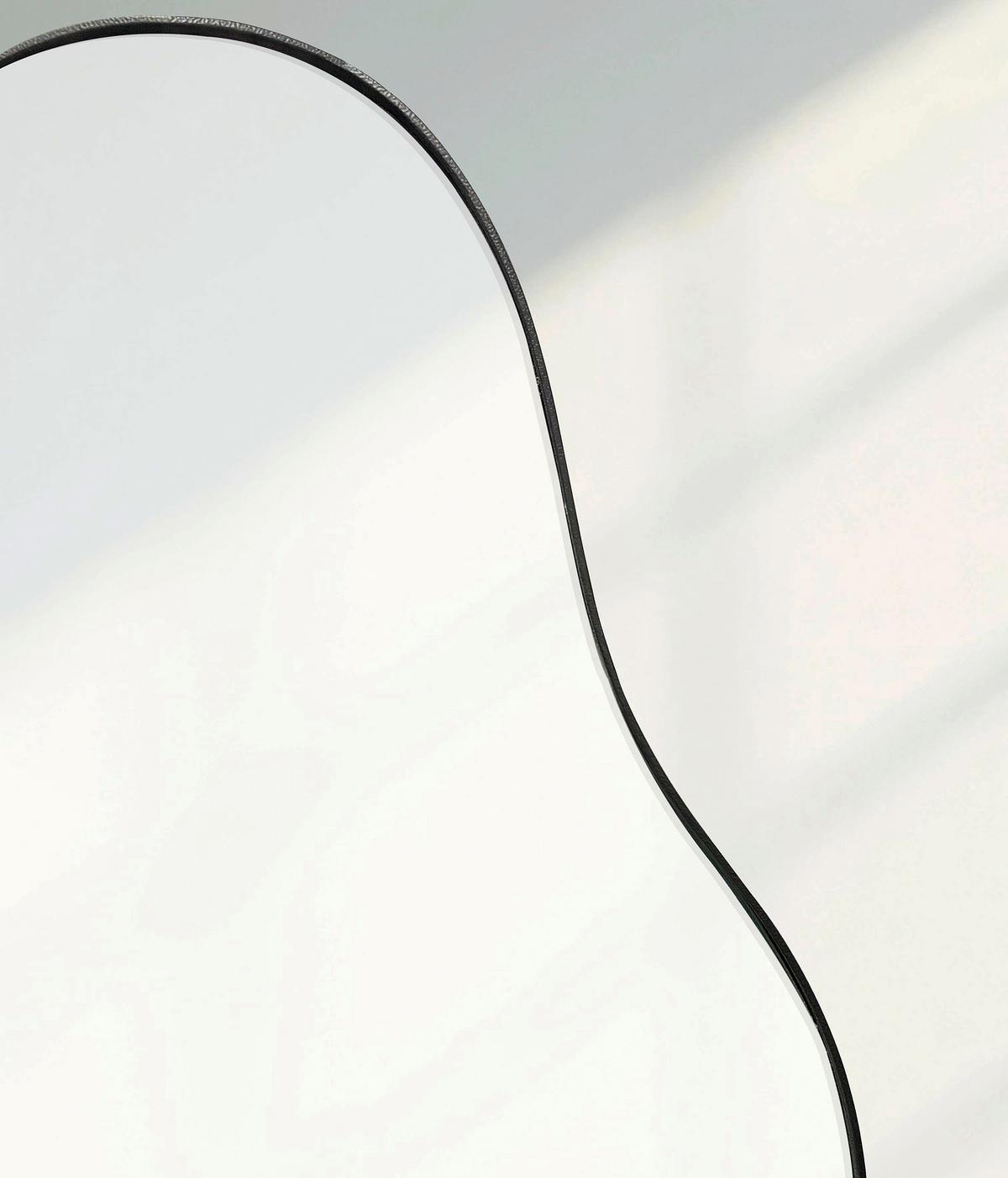 WANDSPIEGEL WL7.109 - Schwarz, Design, Glas/Metall (40/80/2,5cm) - MID.YOU