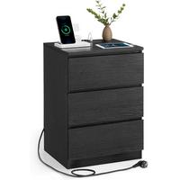 NACHTTISCH NIGHTSTAND - Schwarz, MODERN, Holzwerkstoff (40,1/59,1/35,1cm) - MID.YOU