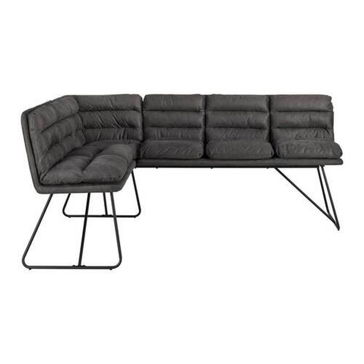 Klupa Kona - tamno siva/crna, Moderno, drvo/metal (135/180cm) - Bessagi Home