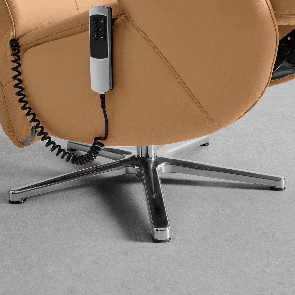 Relaxsessel Sitting 2 Fango - Chromfarben/Fango, MODERN, Leder (70/111/80cm) - Premium Living