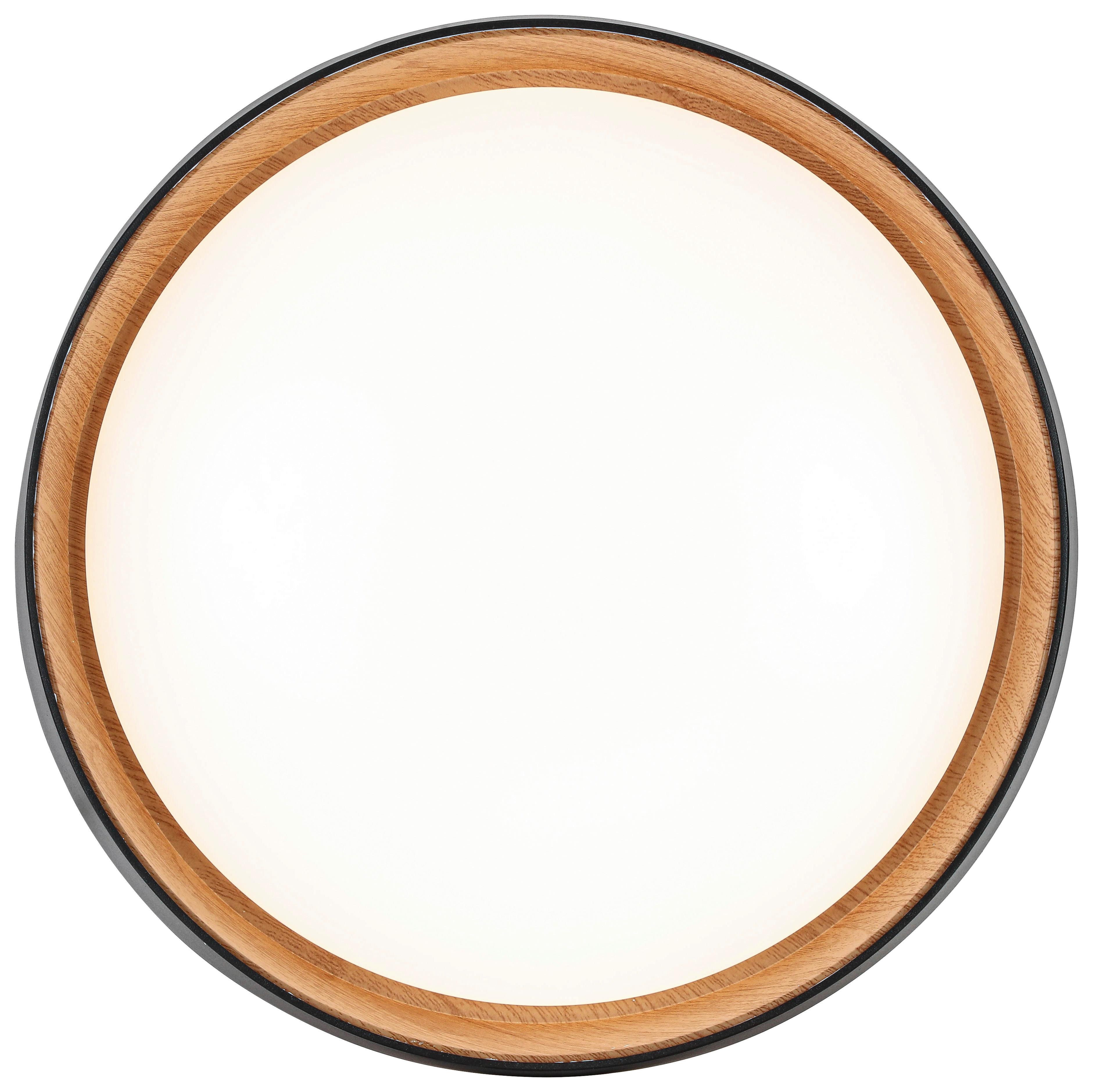LED-TAKLAMPA LIA - vit, Klassisk, metall/trä (39/39/7cm) - Mömax