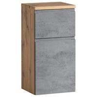 Unterschrank Varese ca. 40x79 cm Hellgrau/Eiche - Eiche Wotan/Hellgrau, MODERN, Holzwerkstoff (40/79/35cm) - Held