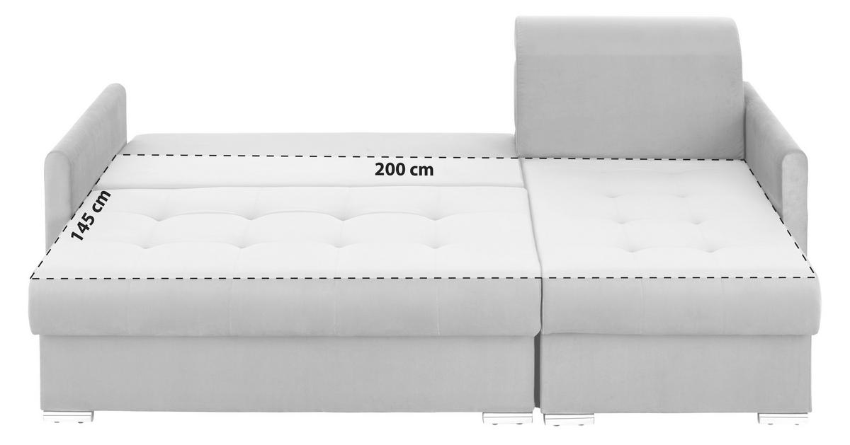 Canapea modulară MERCURY - argintiu/bej, Modern, plastic/textil (220/93/149cm) - Ondega