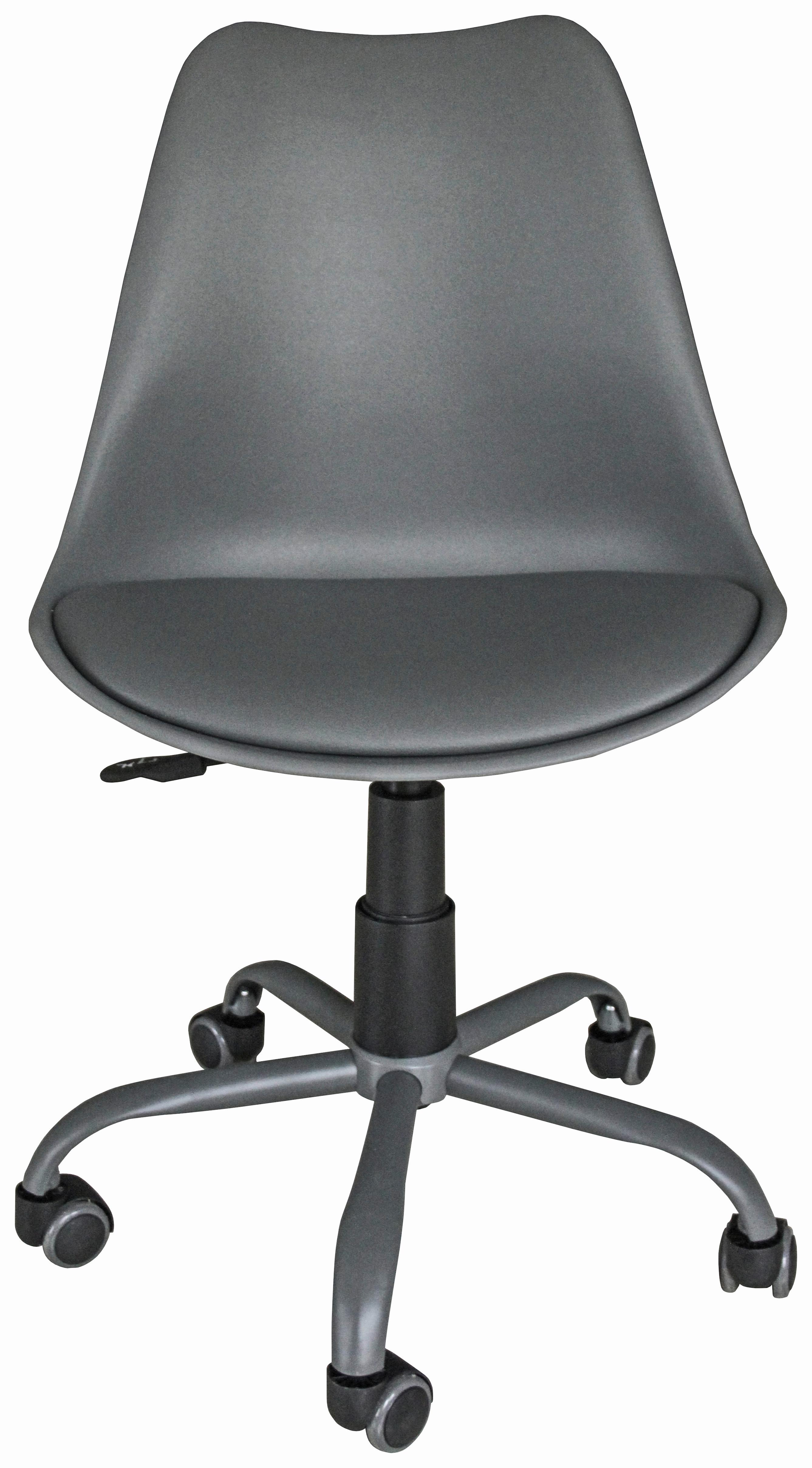 Pisarniški Stol Anna - siva/črna, Moderno, kovina/umetna masa (55/79-87/48,5cm) - Modern Living