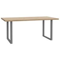 Jedilna Miza Flash, Barva Hrasta, Siva, 180x90 - siva/barve hrasta, Design, kovina/leseni material (180/90/74cm) - Hom`in