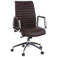 Pisarniški Stol Aspera 10, Temno Rjava - srebrne barve/temno rjava, Moderno, kovina/umetna masa (59/114/50cm) - MID.YOU