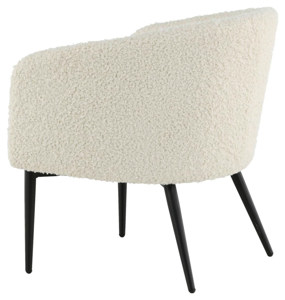 SESSEL FLUFFY - Schwarz, Design, Kunststoff/Textil (66/70,5/64cm) - Livetastic