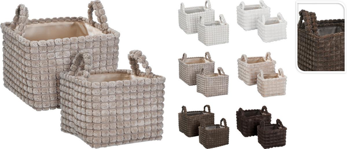 Kosárszett Velvet - többszínű, Basics, műanyag (38/26/23cm)