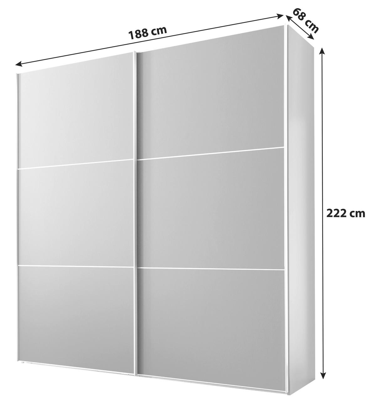 Ormar S Kliznim Vratima Includo - antracit/boje aluminija, Moderno, drvni materijal (188/222/68cm) - Premium Living