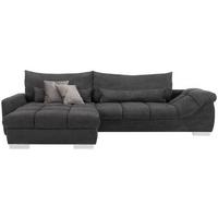 Wohnlandschaft Waikiki in Schwarz - Chromfarben/Schwarz, KONVENTIONELL, Kunststoff/Textil (337/69/228cm) - Mömax