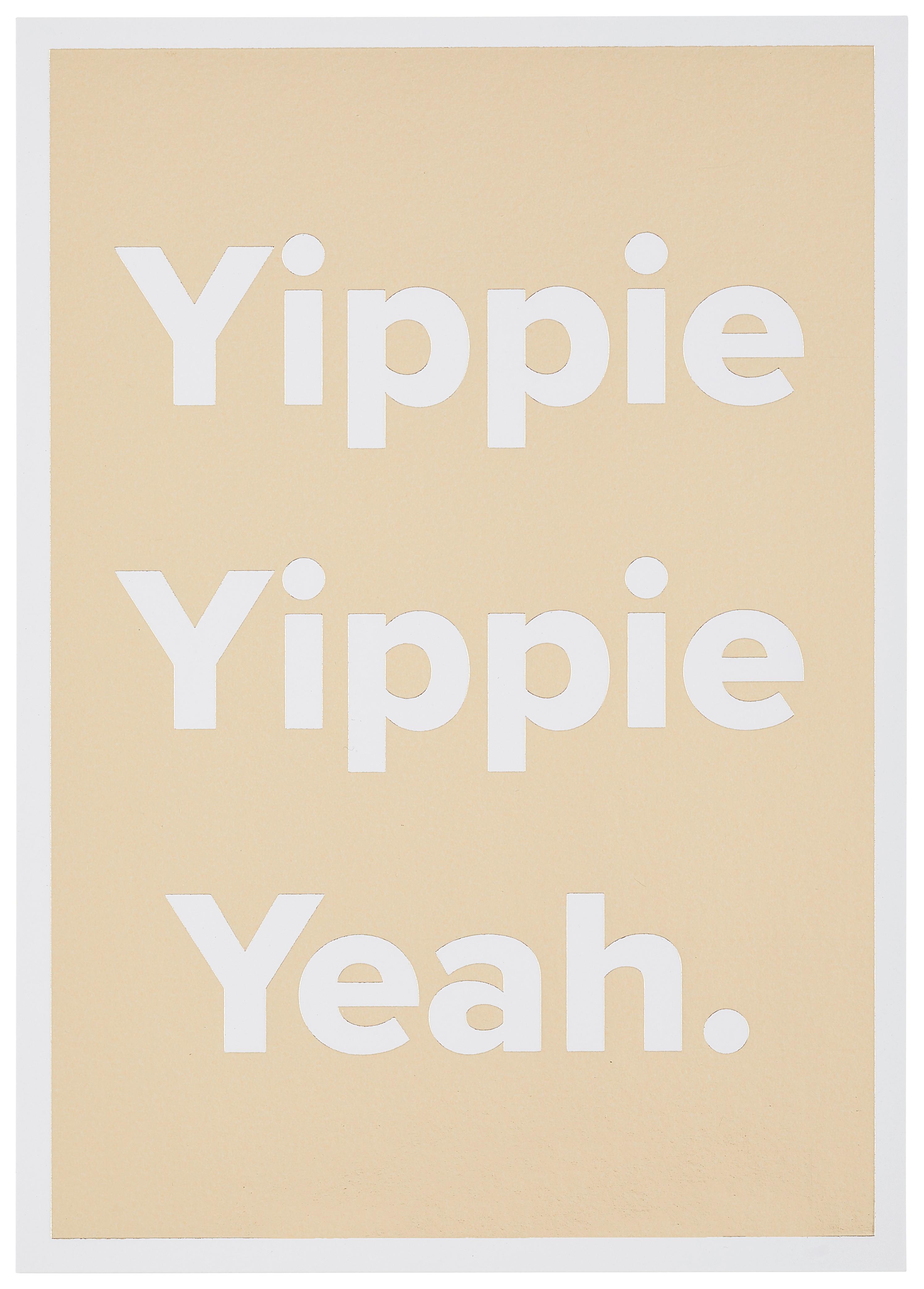 POSTKARTE GOLD - Goldfarben/Weiß, MODERN, Papier (10,5/14,8cm)