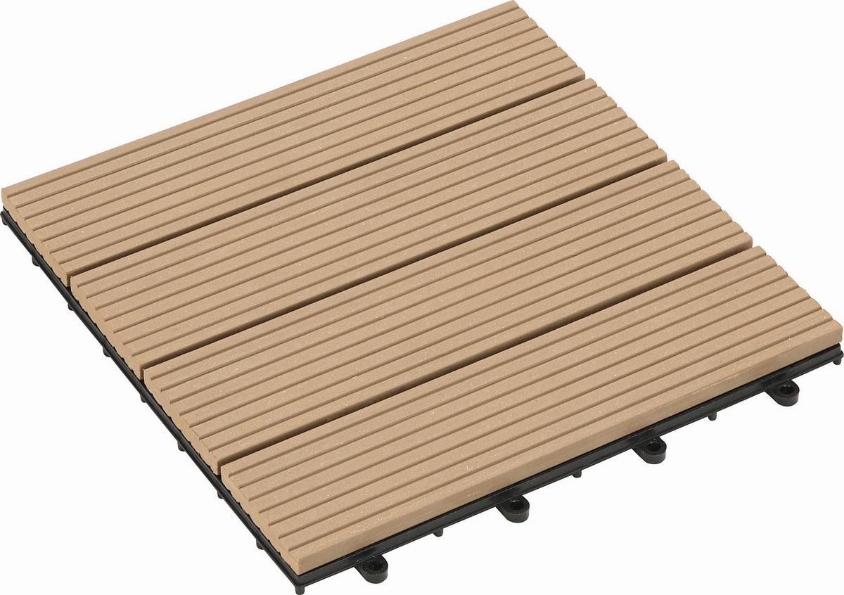 Terrassenfliese Willi Braun ca. 30x30x2,2cm - Braun, Basics, Kunststoff (30/30/2,2cm) - Mömax