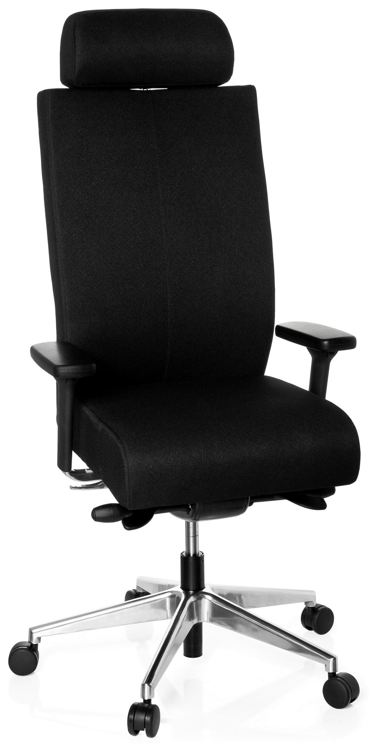 Pisarniški Stol Pro-tec Xxl, Črna - črna/barve aluminija, Moderno, kovina/umetna masa (59/138/49cm) - MID.YOU