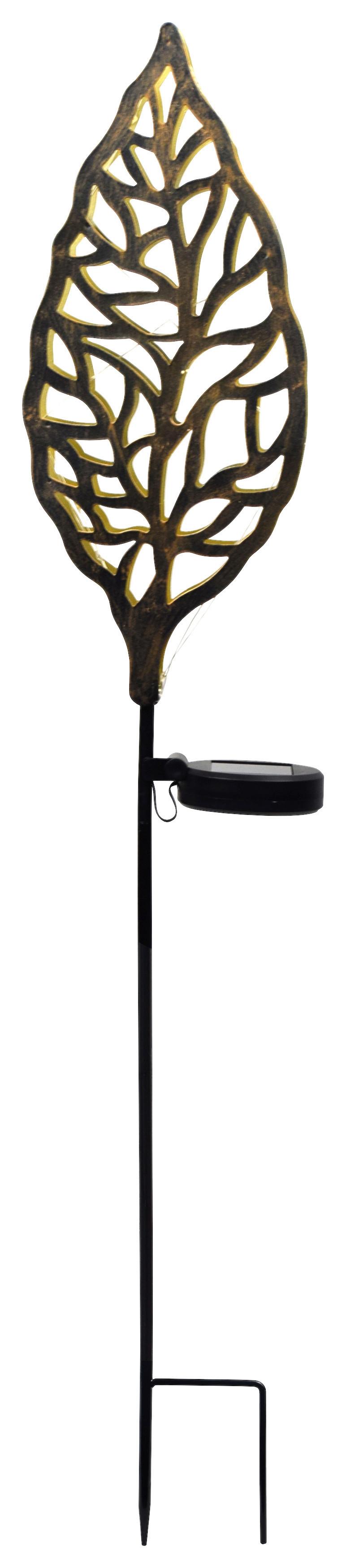 Solarleuchte Liv in Goldfarben max. 0,9 Watt - Goldfarben, ROMANTIK / LANDHAUS, Kunststoff/Metall (14/6/77cm) - Modern Living