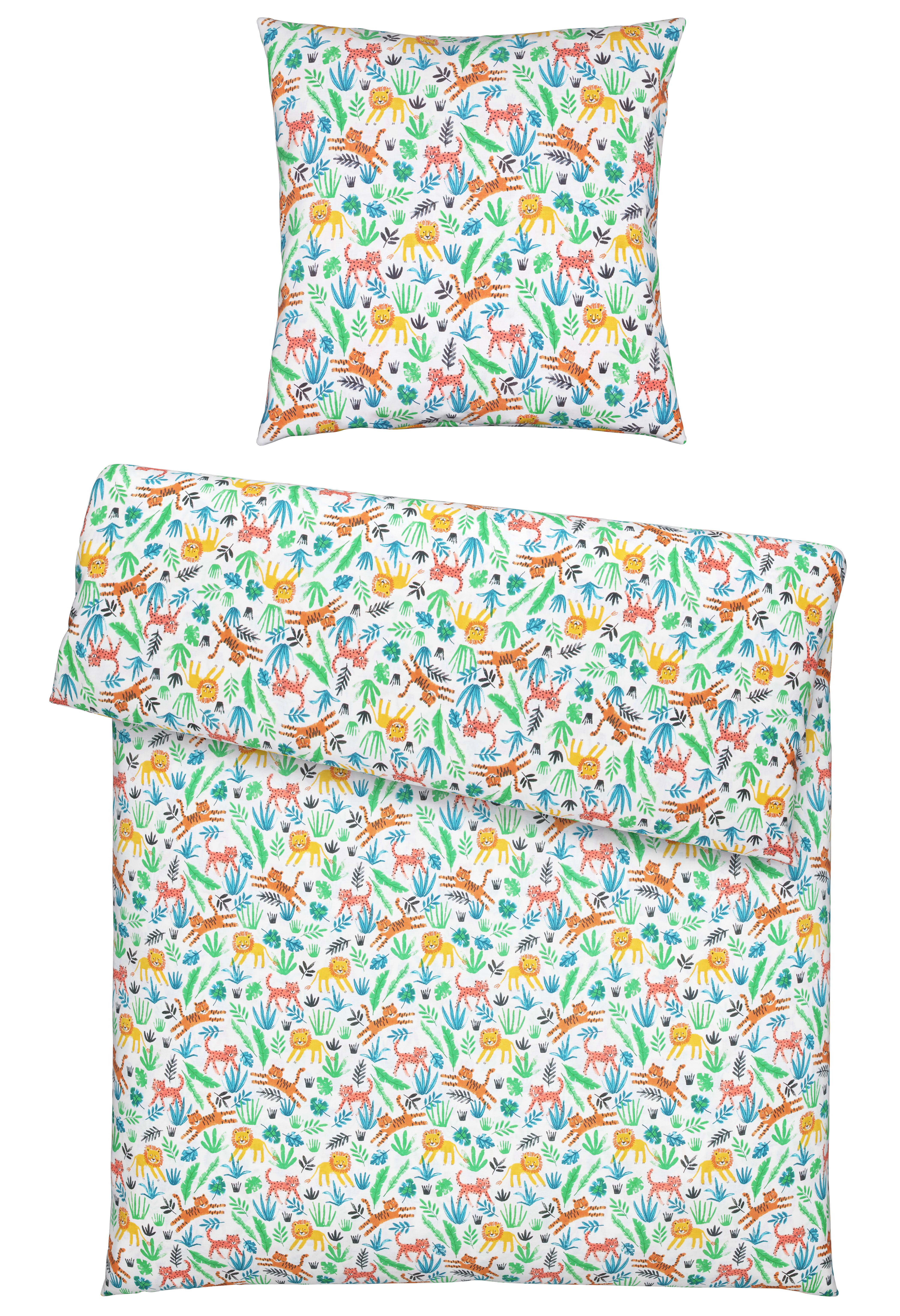 Bettwäsche Tiger in Multicolor ca. 135x200cm - Multicolor, Textil (135/200cm) - Modern Living