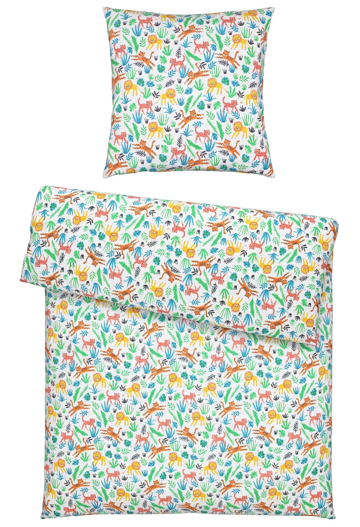 Bettwäsche Tiger in Multicolor ca. 135x200cm - Multicolor, Textil (135/200cm) - Modern Living