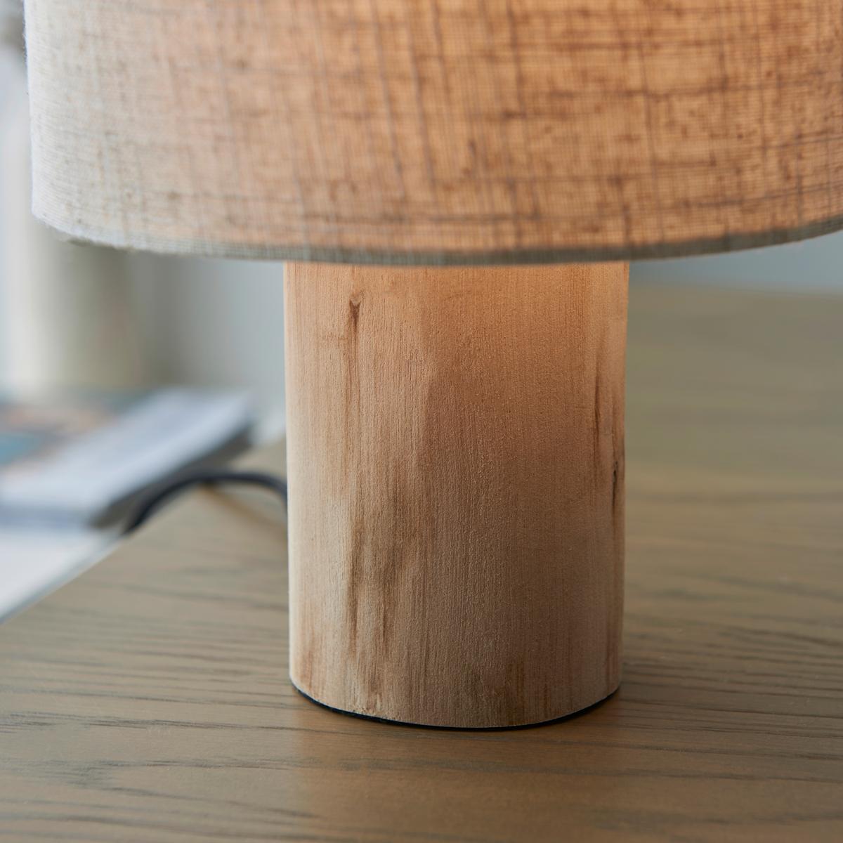 Tischleuchte Pia Naturfarben max. 40 Watt - Naturfarben, Natur, Holz/Textil (20/30cm) - Brilliant