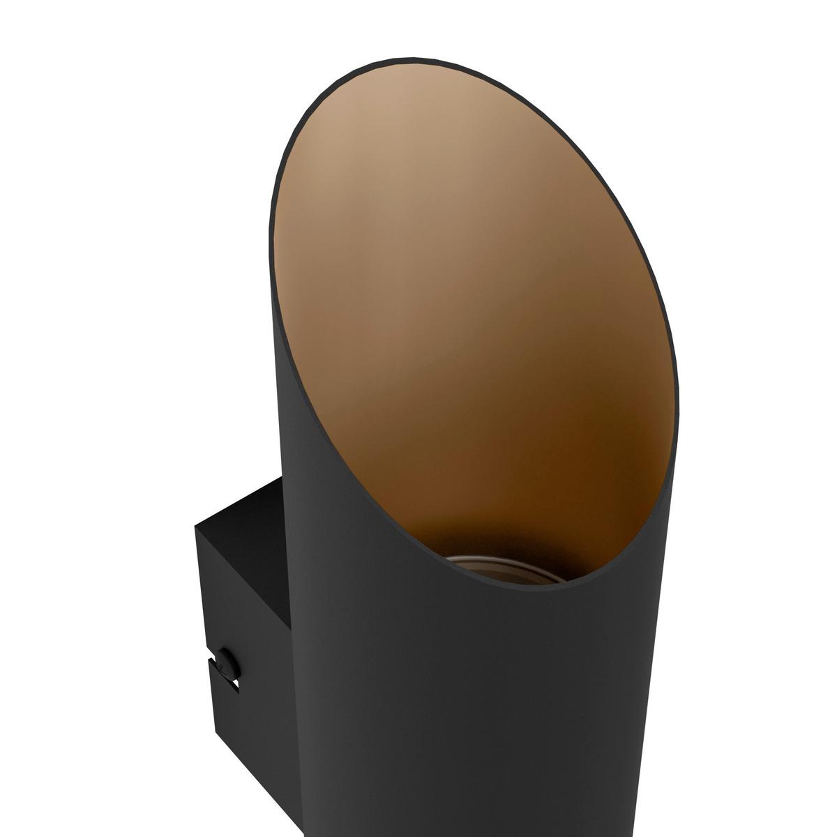 Aussenwandleuchte 94804* Agolada - Schwarz/Kupferfarben, Design, Metall (7,5/36cm) - Eglo