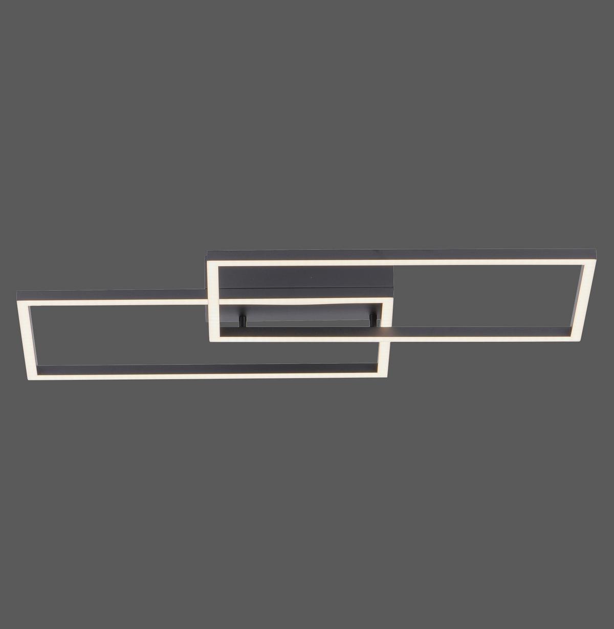 LED-Deckenleuchte Iven max. 30 Watt - Schwarz, Design, Kunststoff/Metall (60,5/32,5/6,5cm)