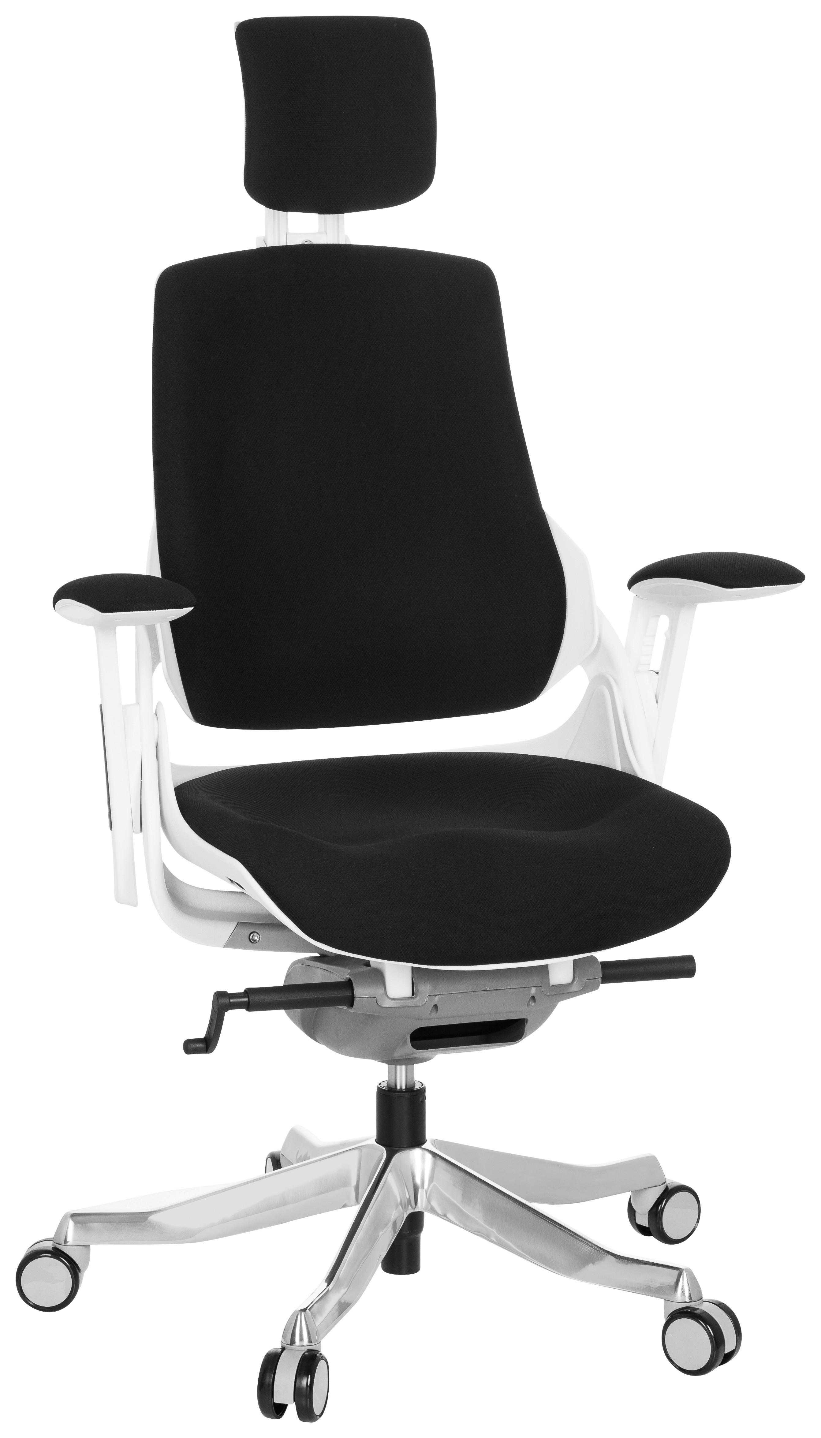 Pisarniški Stol Spektre, Črna - črna/bela, Moderno, kovina/umetna masa (67/116/54cm) - MID.YOU