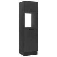 Geräteumbauschrank TURIN BKS60 schwarz - Schwarz, MODERN, Holzwerkstoff/Metall (60/211/57cm)