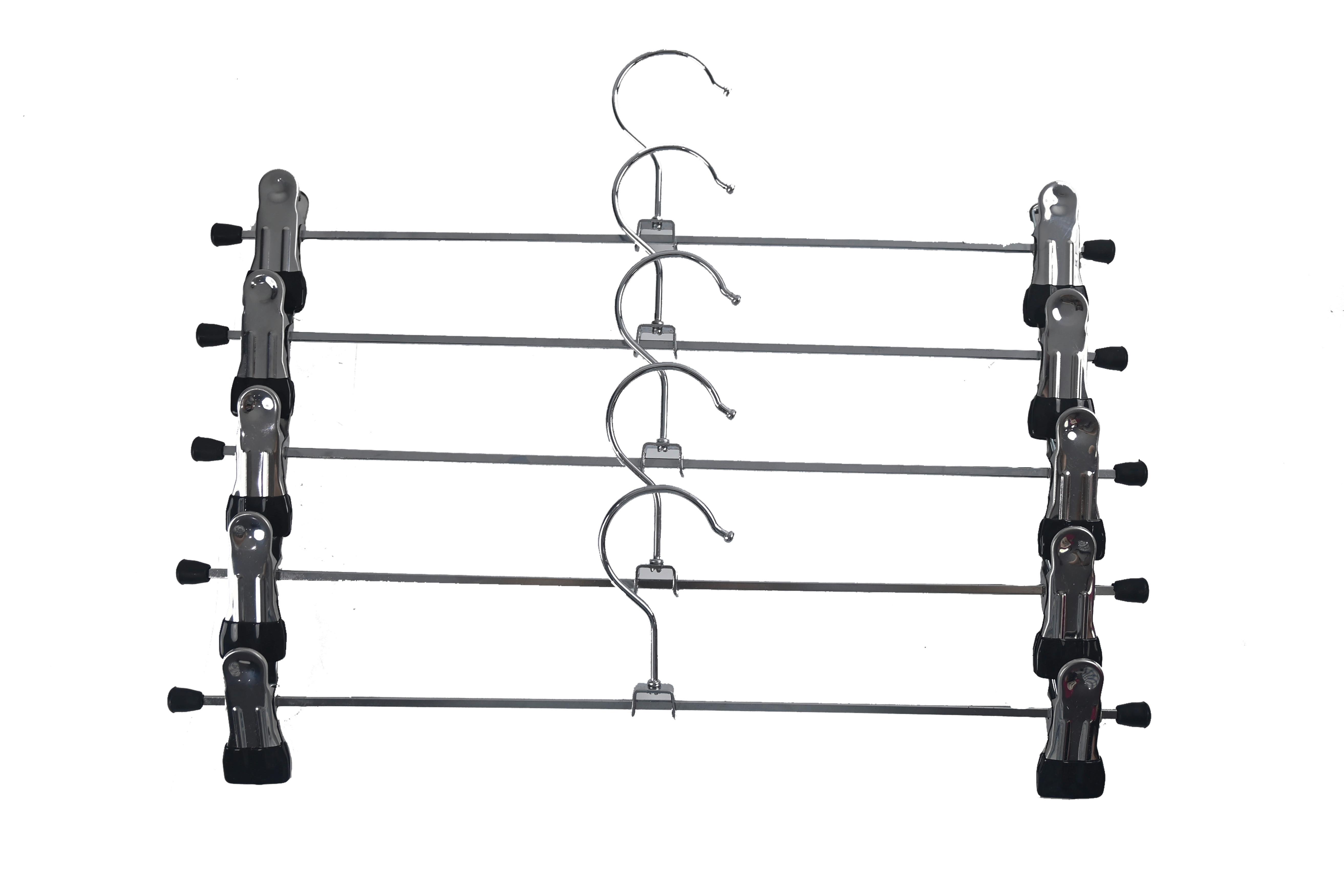Hosenbügel Tom Silberfarben, 5er Set - Silberfarben, KONVENTIONELL, Kunststoff/Metall (35/11cm) - Mömax