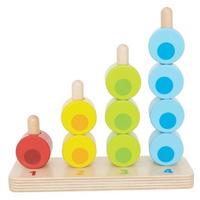 Építőjáték Hape - sárga/világoskék, Basics, faalapú anyag/fa (18/6/6cm) - Hape