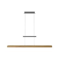 LAMPA WISZĄCA LED 141861 RHÖN - kolor srebrny, Natur, metal/drewno (110/150/8cm) - Waldwelt