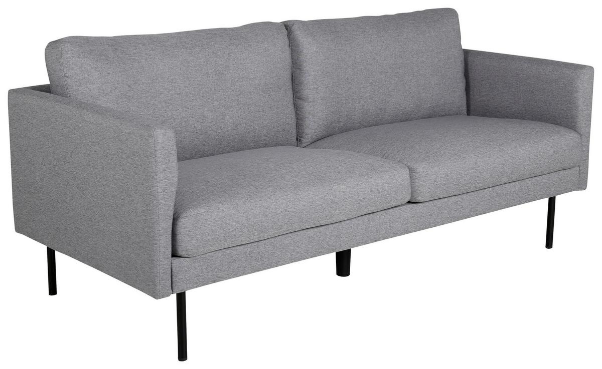 2-SITZER-SOFA ZOOM - Schwarz/Grau, Design, Textil/Metall (180/78/80cm) - Livetastic