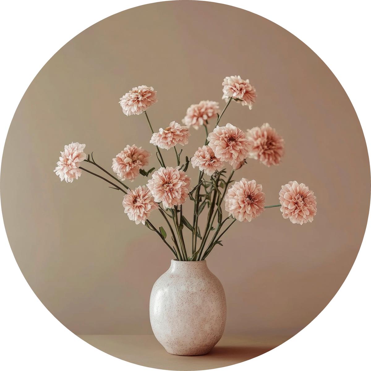 METALLBILD PINK FLOWERS - Smaragdgrün/Hellrosa, Basics, Metall (120/0,3cm)