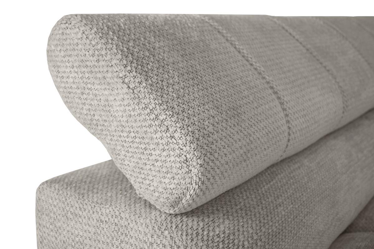 Kutna Garnitura Volf - svijetlo siva/crna, Trend, tekstil/metal (203/261cm) - Modern Living