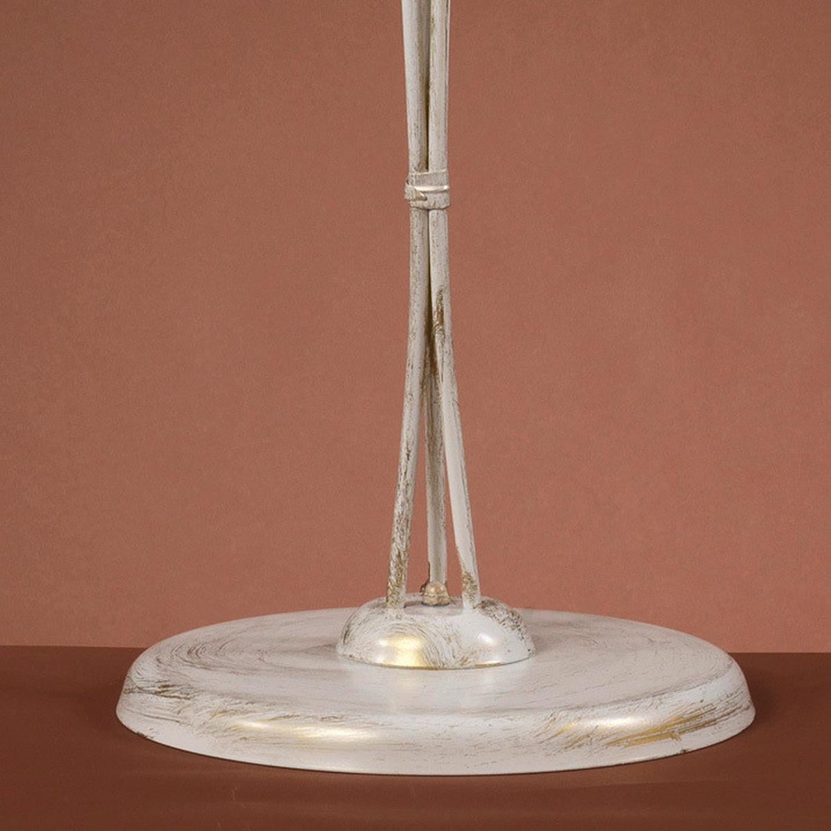 Stehleuchte Botton d'oro Weiß/Pink max. 6 Watt - Weiß, Natur, Glas/Metall (42/30/168cm)