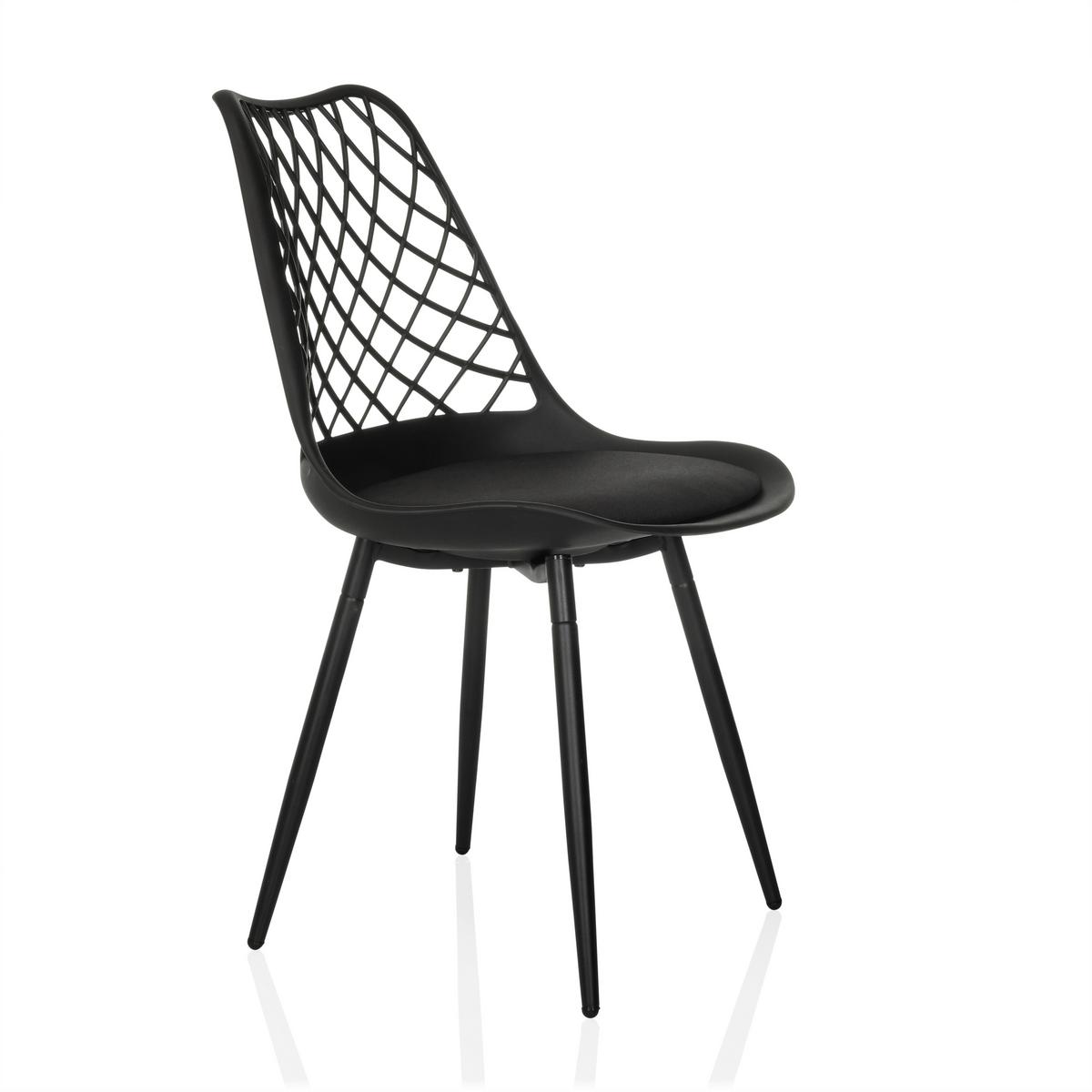 Vrtni Stol Begio S, Črna - črna, Moderno, kovina/umetna masa (48/83/57cm) - MID.YOU