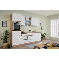 Küchenblock Premium Weiß matt/Eiche B: ca. 270 cm - Eichefarben/Weiß, MODERN, Holzwerkstoff (270cm) - Respekta