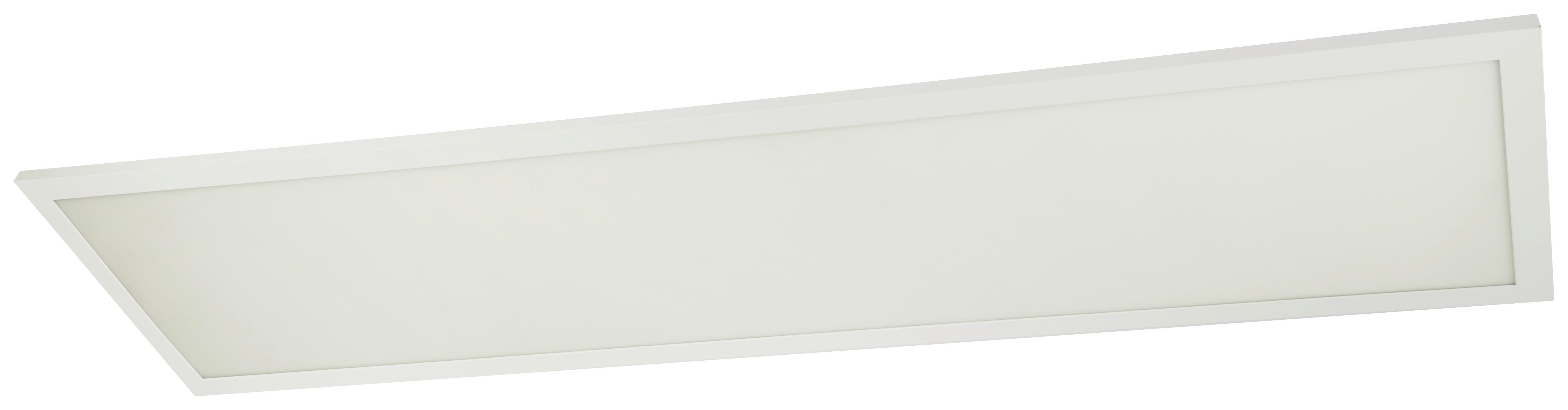 Stropna Led-svetilka Fila - bela/opal, Trend, kovina/umetna masa (120/30/5,3cm) - Globo