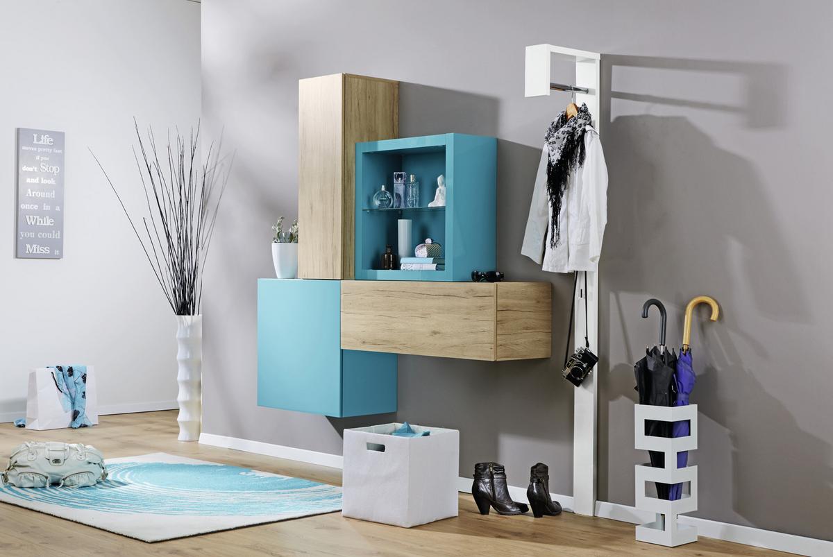 Hängeschrank in Hellblau Hochglanz - Hellblau, MODERN, Holzwerkstoff (60/60/34cm) - Mömax
