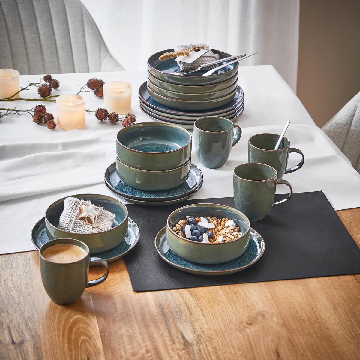 SERWIS ŚNIADANIOWY CRAFTED BREEZE VILLEROY&BOCH - zielony, Basics, ceramika (34,5/19,4/32cm) - Villeroy & Boch