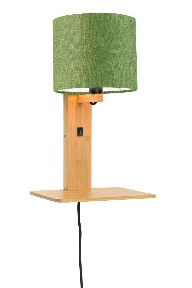 Stenska Svetilka Andes, Zelena, Bambus - zelena/naravne barve, Trend, tekstil/les (19/24/36cm) - Good & Mojo
