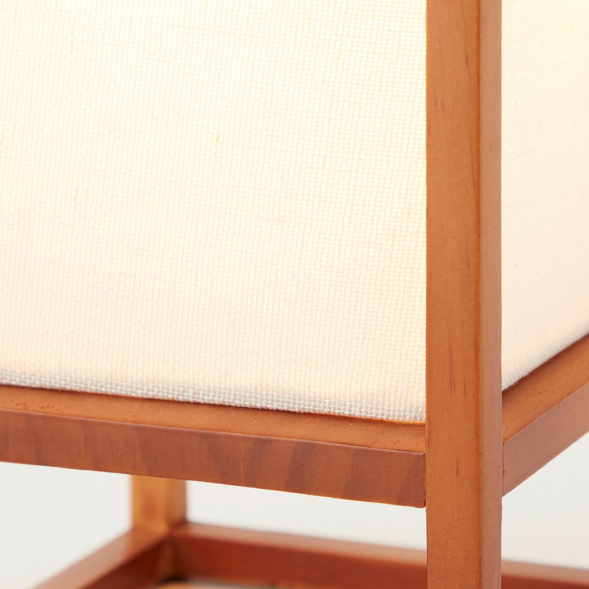Tischleuchte Seaside in Naturfarben max. 40 Watt - Naturfarben/Weiß, Natur, Holz/Textil (25/12,5/12,5cm) - Brilliant